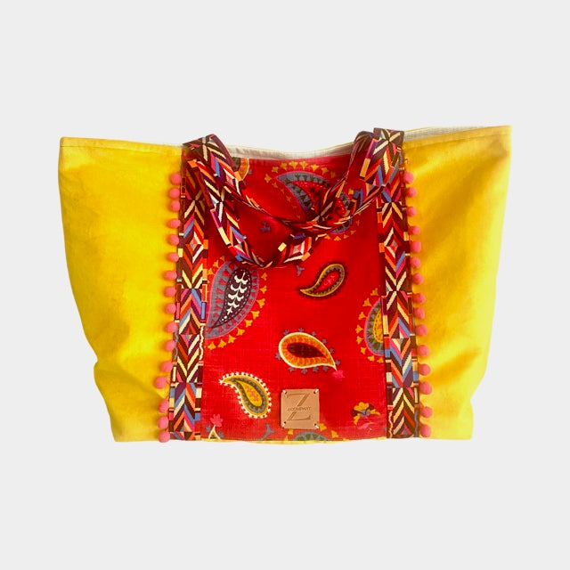 TOTE BAG - YELLOW VELVET - ONE OF A KIND